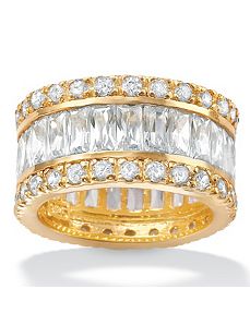 Cubic Zirconia Eternity Band Ring by PalmBeach Jewelry