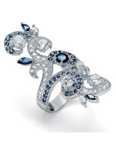 Cubic Zirconia Swirl Ring by PalmBeach Jewelry