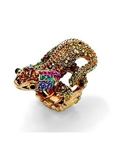 Multi-Crystal Gecko Lizard Ring by PalmBeach Jewelry