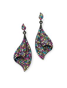 Multi-Colored Crystal Drop Earrings by PalmBeach Jewelry