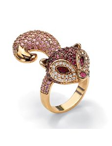 Cubic Zirconia Fox Ring by PalmBeach Jewelry