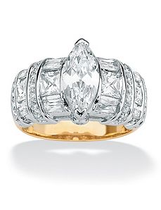 Multi-Cut Cubic Zirconia Ring by PalmBeach Jewelry