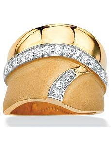 Cubic Zirconia Geometric Ring by PalmBeach Jewelry