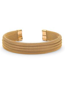 Multi-Row Mesh Cuff Bracelet by PalmBeach Jewelry