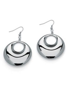 Hoop Drop Pierced Earrings by PalmBeach Jewelry