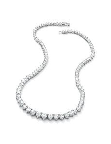 Round Cubic Zirconia Eternity Necklace by PalmBeach Jewelry