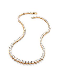 Round Cubic Zirconia Eternity Necklace by PalmBeach Jewelry