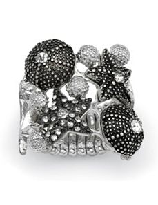 Crystal Starfish Stretch Ring by PalmBeach Jewelry