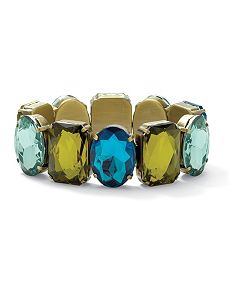 Blue and Green Lucite Bracelet by PalmBeach Jewelry