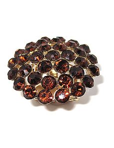 Orange Crystal Dome Stretch Ring by PalmBeach Jewelry