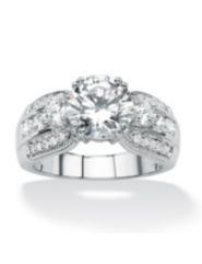 Round Cubic Zirconia Ring by PalmBeach Jewelry