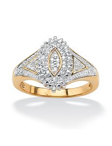 Diamond Marquise-Shaped Ring by PalmBeach Jewelry