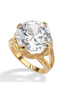 Round Cubic Zirconia Ring by PalmBeach Jewelry