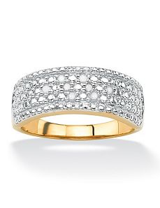 Multi-Row Diamond Pave Ring by PalmBeach Jewelry