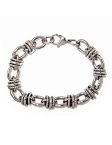 Oval and Round-Link Bracelet by PalmBeach Jewelry