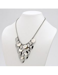 Multi-Disk Bib Necklace by PalmBeach Jewelry