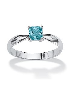 Princess-Cut Birthstone Ring by PalmBeach Jewelry