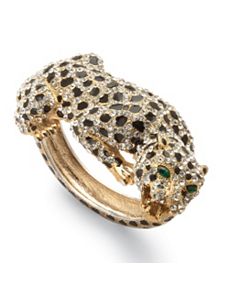 Crystal Leopard Bangle Bracelet by PalmBeach Jewelry