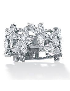 Diamond Accent Butterfly Band by PalmBeach Jewelry