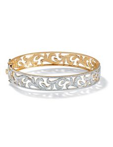 Diamond Accent Vine Bangle Bracelet by PalmBeach Jewelry