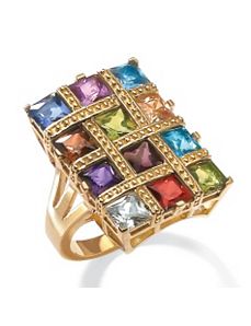 Multi-Colored Cubic Zirconia Ring by PalmBeach Jewelry