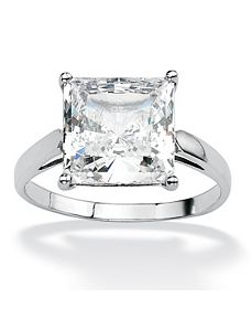 Princess-Cut Cubic Zirconia Ring by PalmBeach Jewelry