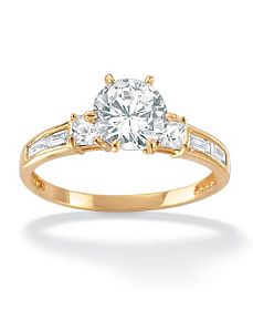 Multi-Shaped Cubic Zirconia Ring by PalmBeach Jewelry