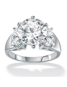 Round Cubic Zirconia Ring by PalmBeach Jewelry