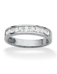 Princess-Cut Cubic Zirconia Anniversary Ring by PalmBeach Jewelry