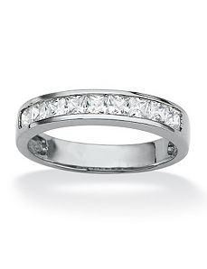 Princess-Cut Cubic Zirconia Anniversary Ring by PalmBeach Jewelry