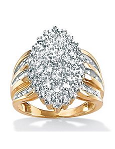 Diamond Marquise-Shaped Ring by PalmBeach Jewelry