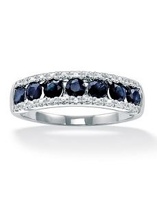 Sapphire & Diamond Accent Ring by PalmBeach Jewelry