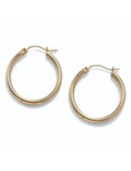 Tubular Hoop Pierced Earrings by PalmBeach Jewelry