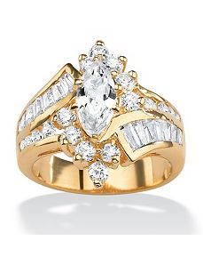 Multi-Cut Cubic Zirconia Ring by PalmBeach Jewelry