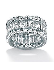 Cubic Zirconia Eternity Band by PalmBeach Jewelry