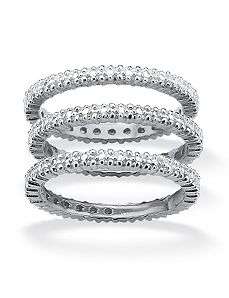 Diamond Accent Eternity Band Set by PalmBeach Jewelry