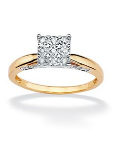 Round Diamond Pave Princess Ring by PalmBeach Jewelry