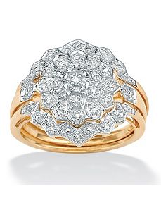 Three-Piece Diamond Wedding Set by PalmBeach Jewelry