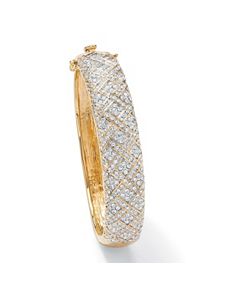 Crystal Lattice Bangle Bracelet by PalmBeach Jewelry