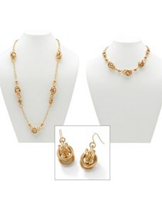 Multi-Ringlet Circle Jewelry Set by PalmBeach Jewelry
