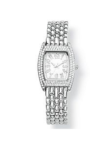 Crystal Bezel Bracelet-Watch by PalmBeach Jewelry