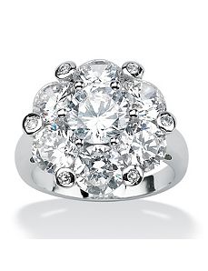 Round Cubic Zirconia Ring by PalmBeach Jewelry