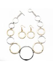 Tutone Tailored Necklace Set by PalmBeach Jewelry