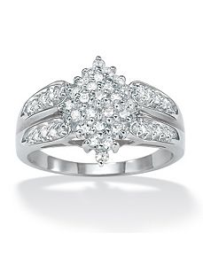 Diamond Cluster Ring by PalmBeach Jewelry