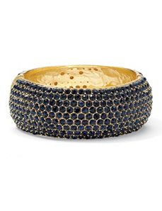 Navy Blue Crystal Bangle Bracelet by PalmBeach Jewelry