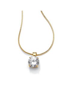 Round Cubic Zirconia Pendant by PalmBeach Jewelry