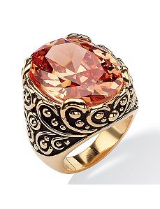 Champagne Cubic Zirconia Ring by PalmBeach Jewelry