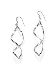 Figure-Eight Drop Pierced Earrings by PalmBeach Jewelry