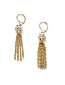 Crystal Cube Multi-Chain Earrings by PalmBeach Jewelry