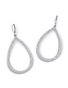 Crystal Pear-Shaped Drop Earrings by PalmBeach Jewelry